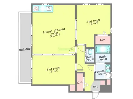 ディオヒルズ二日町(1LDK/8階)の間取り写真