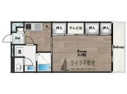 リブリ・メゾン・ド・ケイ(1K/1階)の間取り写真