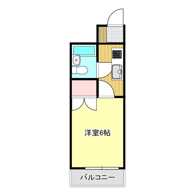 シャルム伊月(1K/2階)の間取り写真