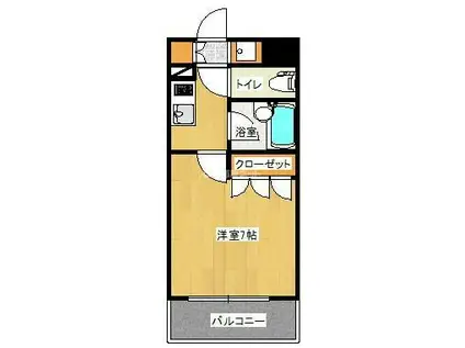 スペーシア川崎III(1K/6階)の間取り写真