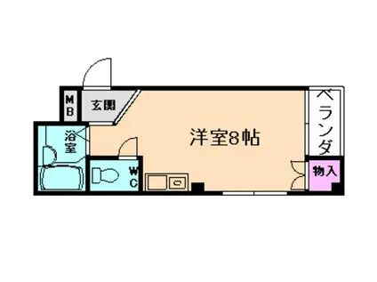 第16プロビナンス村橋(ワンルーム/5階)の間取り写真