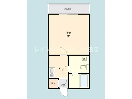 メゾン・ド・アジュール(1K/3階)の間取り写真