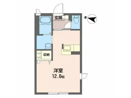 シャーメゾン安倍館D(ワンルーム/1階)の間取り写真