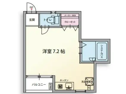 グローベルメゾン大井町(ワンルーム/3階)の間取り写真