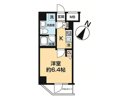 AZEST横濱関内(1K/5階)の間取り写真