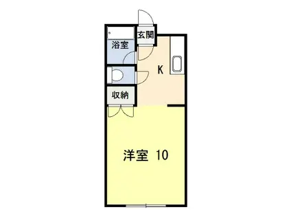 アーバン63 2ND(1K/1階)の間取り写真