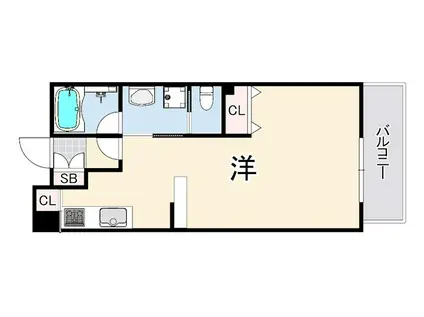 アーバネックス神戸駅前(ワンルーム/4階)の間取り写真