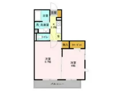 フォーサイトN44(2LDK/2階)の間取り写真