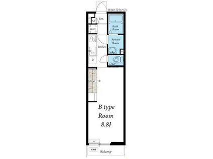 リブリ・MNメゾン(1K/2階)の間取り写真