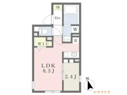 LUORE浅間町(1LDK/2階)の間取り写真