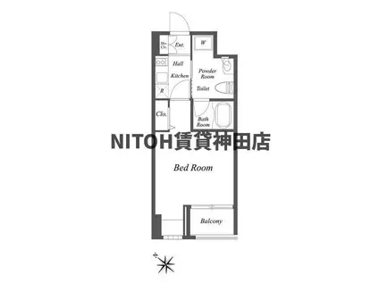 ニューシティアパートメンツ新川II(1K/3階)の間取り写真