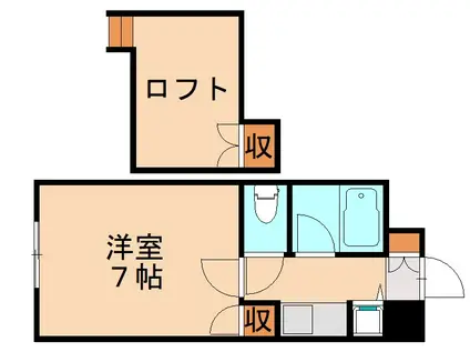 コンドミニアム折尾駅前(1K/3階)の間取り写真