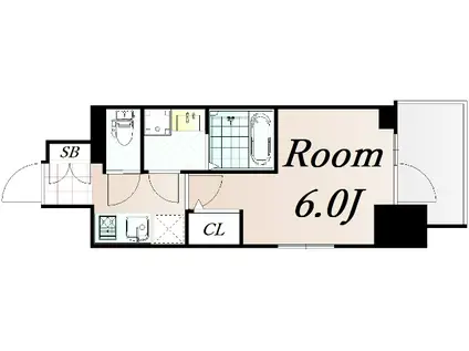 エスリード新大阪ラヴァーグ(1K/2階)の間取り写真