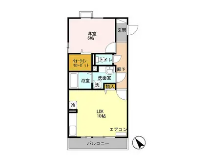 プライム パークス(1LDK/2階)の間取り写真
