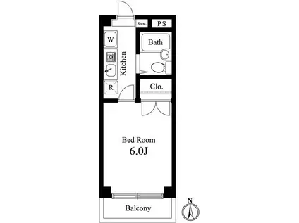 スバルハイツ(1K/2階)の間取り写真