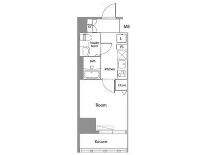 大神宮下RESIDENCE(1K/4階)の間取り写真
