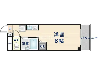 有馬パレス加美(ワンルーム/4階)の間取り写真