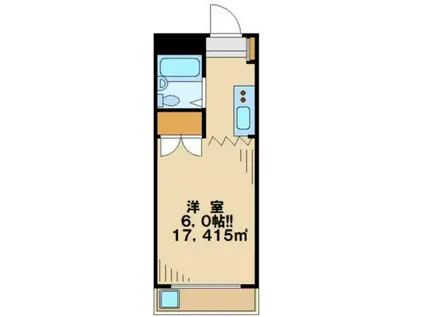 サニーサイド(1K/2階)の間取り写真