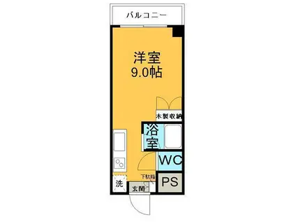 サンライズマンション(ワンルーム/6階)の間取り写真