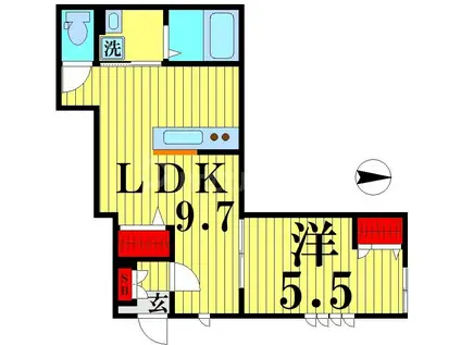プチ アルモ(1LDK/1階)の間取り写真