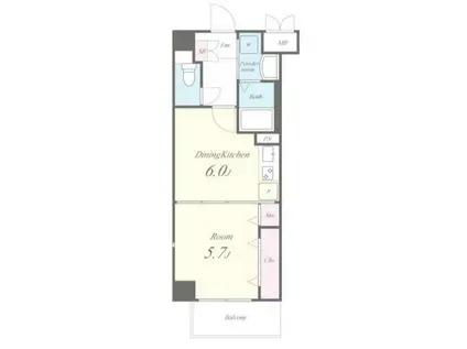 リバーサイドプレーヌ(1LDK/2階)の間取り写真