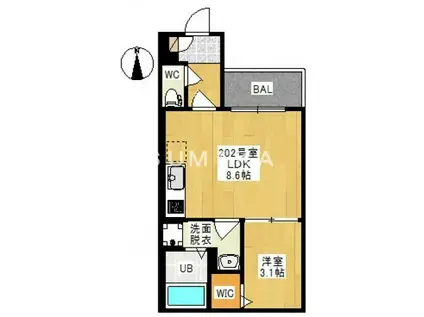 REGALEST 門田屋敷II(1LDK/2階)の間取り写真