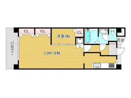 パークタウン大手町(1LDK/6階)の間取り写真