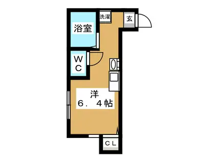 リバレッジFORTUNE(ワンルーム/2階)の間取り写真