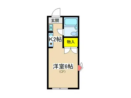 メゾンサザン日吉(ワンルーム/1階)の間取り写真