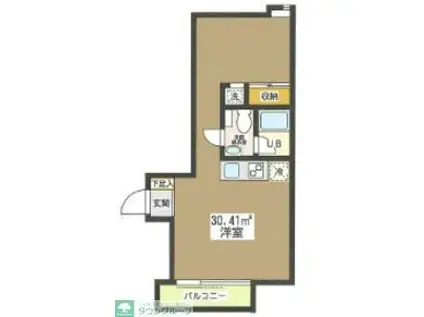 アクア・コート(1DK/1階)の間取り写真