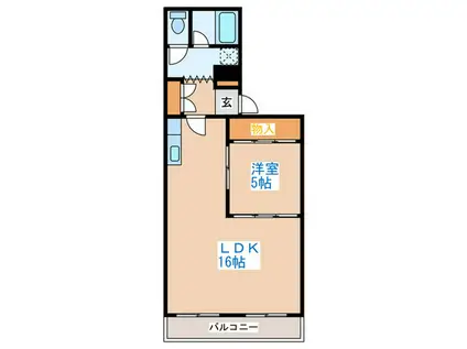 エースハイム琴似(1LDK/1階)の間取り写真