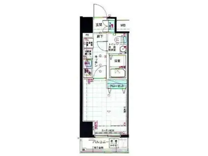 セジョリ錦糸町(1K/5階)の間取り写真