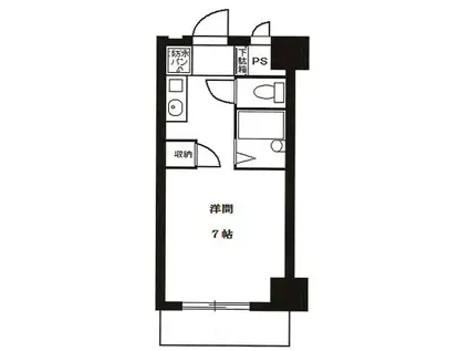 シェグランほり川(1K/7階)の間取り写真