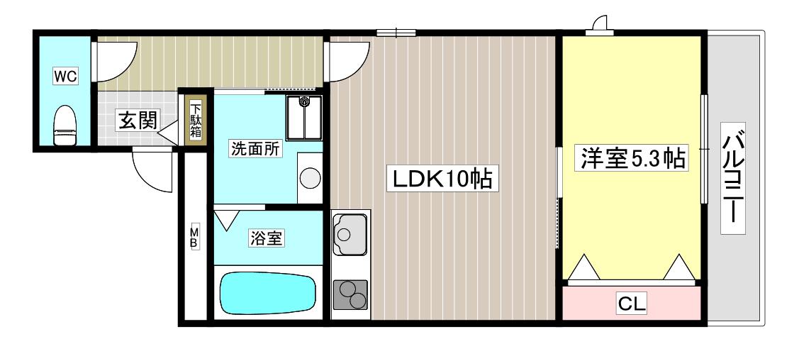 T-TRAD CASA(1LDK/2階)の間取り写真
