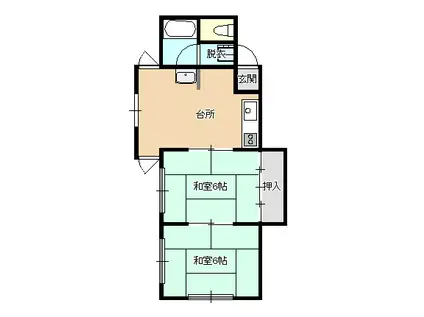 さわだやビル(2DK/4階)の間取り写真