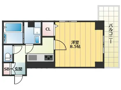 VILLA MARIA 高徳町(1K/2階)の間取り写真