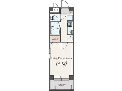 ラフォーレ弐番館(3DK/1階)の間取り写真