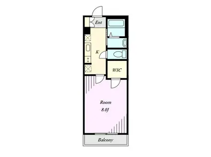ブルーム(1K/3階)の間取り写真