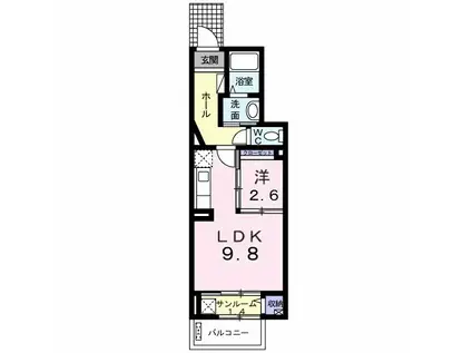 ベル アルモニー(1LDK/1階)の間取り写真