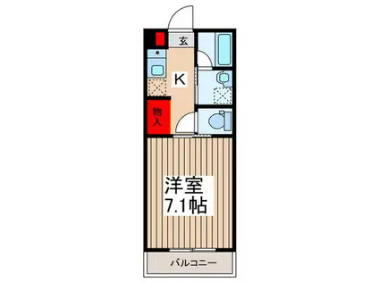 GRADO(1K/1階)の間取り写真