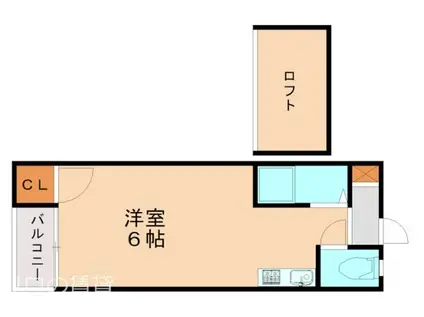 ソルクレストI(1K/2階)の間取り写真