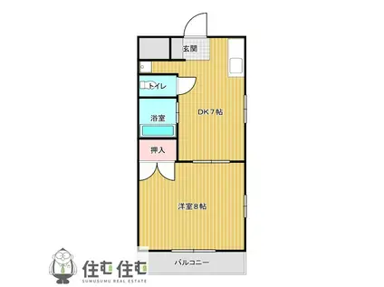 日之出丸太荘(1DK/1階)の間取り写真