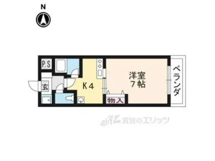 ヴィラ東晃(1K/3階)の間取り写真