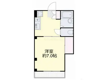 ノースハイツI(1K/3階)の間取り写真