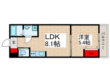 SOLEADO TAKASAGO(1LDK/2階)の間取り写真