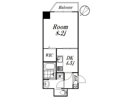 大裕ビル(1DK/1階)の間取り写真