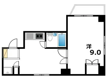 サンパレス21六甲I(1DK/3階)の間取り写真