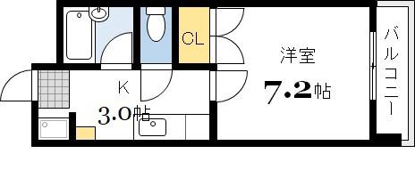 IKS2(1K/5階)の間取り写真