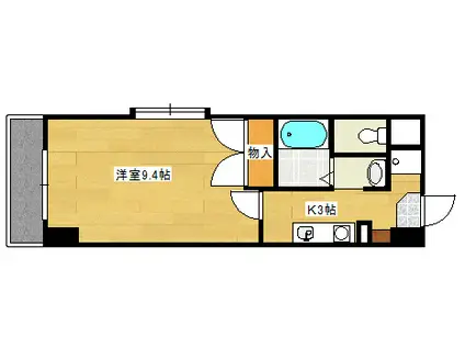 西広島ビレッジ(1K/10階)の間取り写真