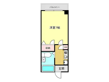 ライフパル中野(1K/3階)の間取り写真